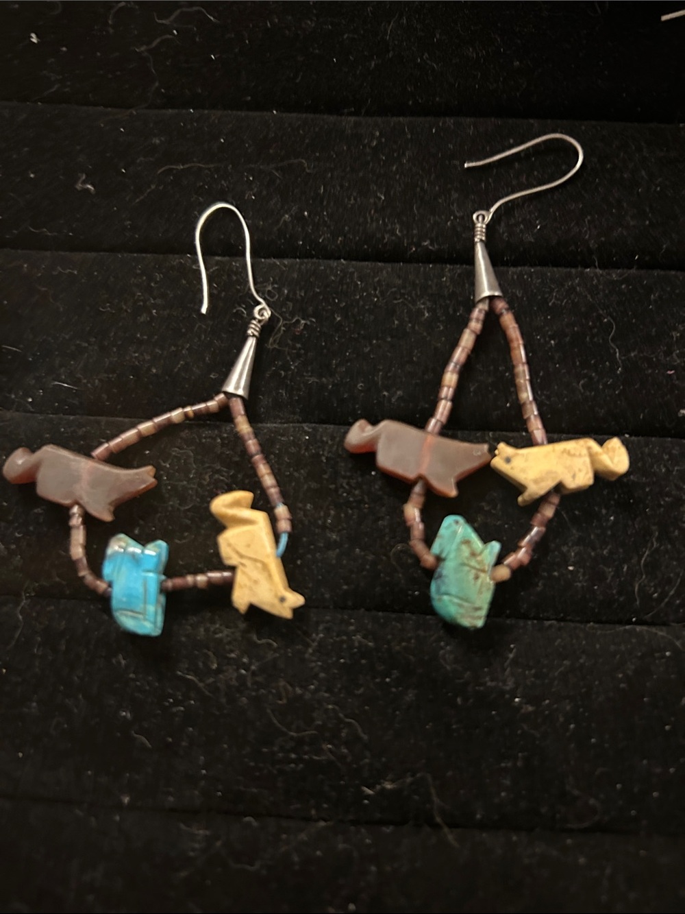 Vintage Native American Totem Earrings